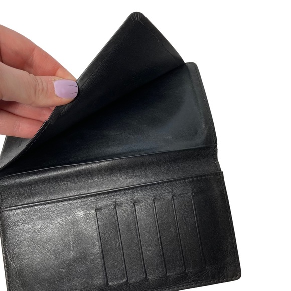 RARE Authentic Louis Vuitton Black Slim Leather Perforated Studded Long Wallet - Picture 12 of 16